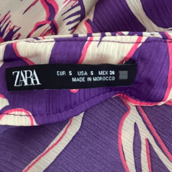 ZARA Floral Printed Asymmetric Skirt Size Small - Picture 9 of 11